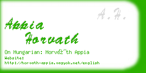 appia horvath business card